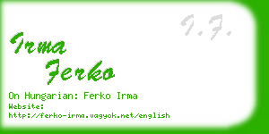 irma ferko business card